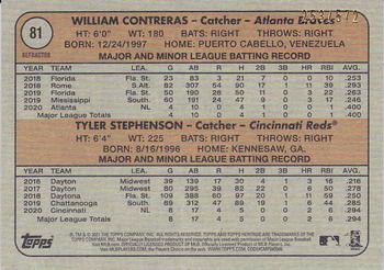 2021 Topps Heritage - Chrome Refractor #81 Tyler Stephenson / William Contreras Back