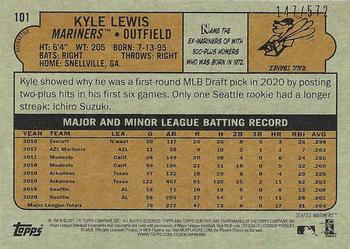 2021 Topps Heritage - Chrome Refractor #101 Kyle Lewis Back