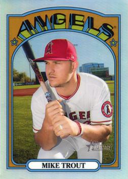 2021 Topps Heritage - Chrome Refractor #169 Mike Trout Front