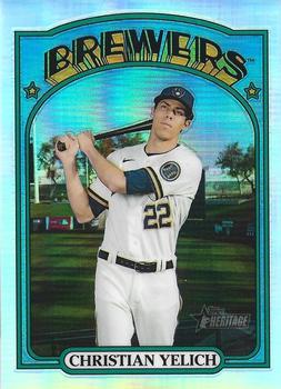 2021 Topps Heritage - Chrome Refractor #251 Christian Yelich Front