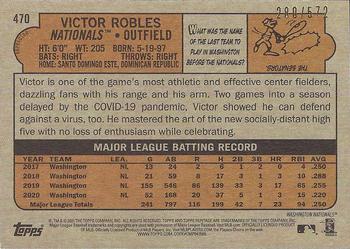 2021 Topps Heritage - Chrome Refractor #470 Victor Robles Back