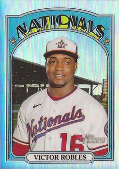 2021 Topps Heritage - Chrome Refractor #470 Victor Robles Front