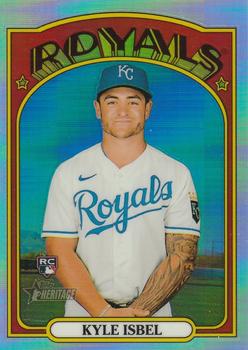 2021 Topps Heritage - Chrome Refractor #594 Kyle Isbel Front