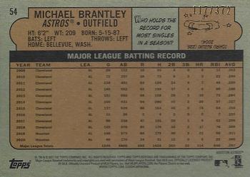 2021 Topps Heritage - Chrome Red Refractor #54 Michael Brantley Back