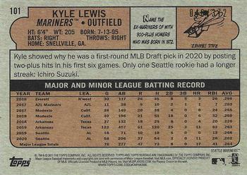2021 Topps Heritage - Chrome Red Refractor #101 Kyle Lewis Back