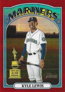 2021 Topps Heritage - Chrome Red Refractor #101 Kyle Lewis Front