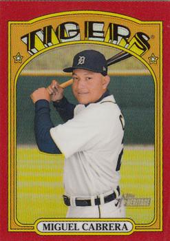2021 Topps Heritage - Chrome Red Refractor #107 Miguel Cabrera Front