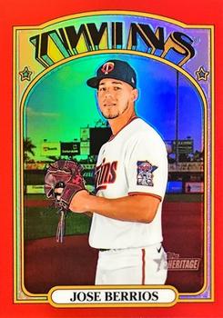 2021 Topps Heritage - Chrome Red Refractor #113 Jose Berrios Front