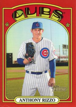 2021 Topps Heritage - Chrome Red Refractor #175 Anthony Rizzo Front