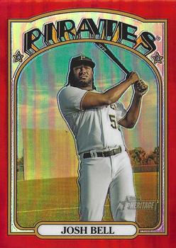 2021 Topps Heritage - Chrome Red Refractor #309 Josh Bell Front