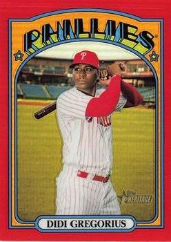 2021 Topps Heritage - Chrome Red Refractor #409 Didi Gregorius Front