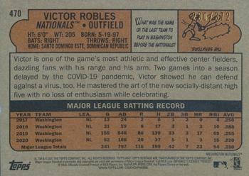 2021 Topps Heritage - Chrome Red Refractor #470 Victor Robles Back