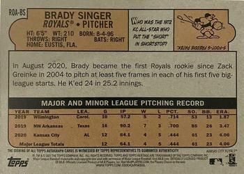 2021 Topps Heritage - Real One Autographs #ROA-BS Brady Singer Back