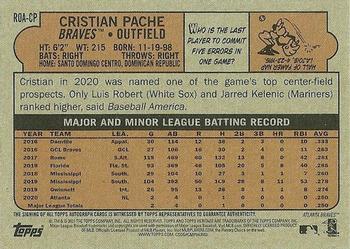 2021 Topps Heritage - Real One Autographs #ROA-CP Cristian Pache Back