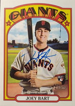2021 Topps Heritage - Real One Autographs #ROA-JBA Joey Bart Front