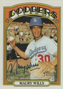 2021 Topps Heritage - Real One Autographs #ROA-MW Maury Wills Front