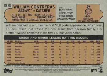 2021 Topps Heritage - Real One Autographs #ROA-WCO William Contreras Back