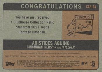 2021 Topps Heritage - Clubhouse Collection Relics #CCR-AA Aristides Aquino Back