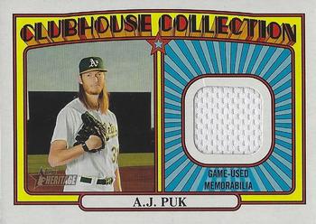 2021 Topps Heritage - Clubhouse Collection Relics #CCR-APU A.J. Puk Front