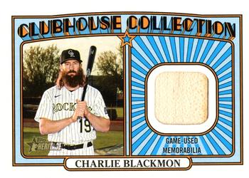 2021 Topps Heritage - Clubhouse Collection Relics #CCR-CBL Charlie Blackmon Front