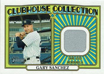 2021 Topps Heritage - Clubhouse Collection Relics #CCR-GS Gary Sanchez Front