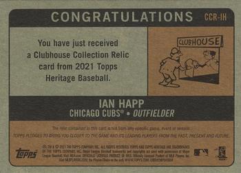 2021 Topps Heritage - Clubhouse Collection Relics #CCR-IH Ian Happ Back