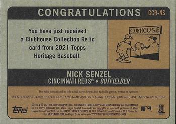 2021 Topps Heritage - Clubhouse Collection Relics #CCR-NS Nick Senzel Back