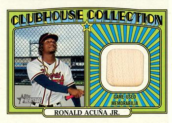 2021 Topps Heritage - Clubhouse Collection Relics #CCR-RA Ronald Acuña Jr. Front