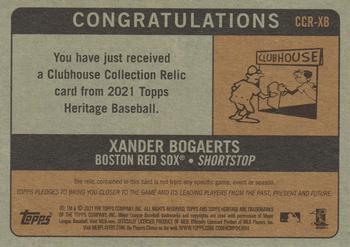 2021 Topps Heritage - Clubhouse Collection Relics #CCR-XB Xander Bogaerts Back