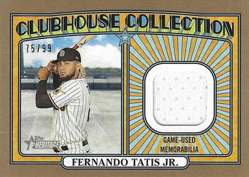 2021 Topps Heritage - Clubhouse Collection Relics Gold #CCR-FT Fernando Tatis Jr. Front