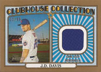 2021 Topps Heritage - Clubhouse Collection Relics Gold #CCR-JDD J.D. Davis Front