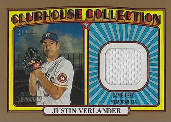 2021 Topps Heritage - Clubhouse Collection Relics Gold #CCR-JV Justin Verlander Front
