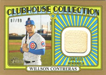 2021 Topps Heritage - Clubhouse Collection Relics Gold #CCR-WC Willson Contreras Front