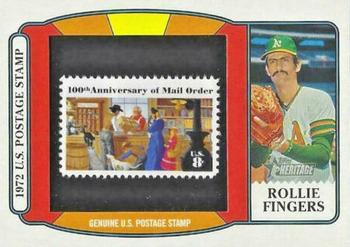 2021 Topps Heritage - 1972 U.S. Postage Stamp Relics #PSR-RF Rollie Fingers Front