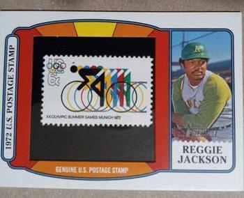 2021 Topps Heritage - 1972 U.S. Postage Stamp Relics #PSR-RJ Reggie Jackson Front