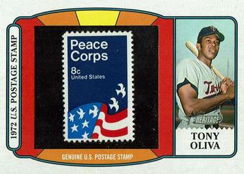 2021 Topps Heritage - 1972 U.S. Postage Stamp Relics #PSR-TO Tony Oliva Front