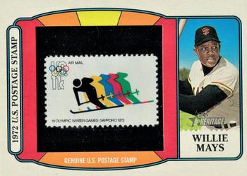 2021 Topps Heritage - 1972 U.S. Postage Stamp Relics #PSR-WM Willie Mays Front