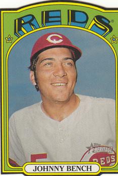 2021 Topps Heritage - 1972 Topps Die Cuts #72DC-8 Johnny Bench Front