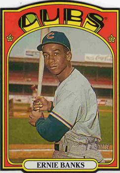 2021 Topps Heritage - 1972 Topps Die Cuts #72DC-24 Ernie Banks Front