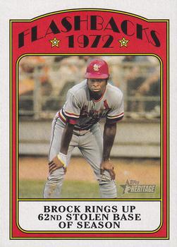 2021 Topps Heritage - Baseball Flashbacks #BFB-LB Lou Brock Front