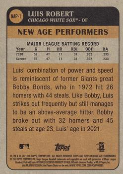 2021 Topps Heritage - New Age Performers #NAP-1 Luis Robert Back