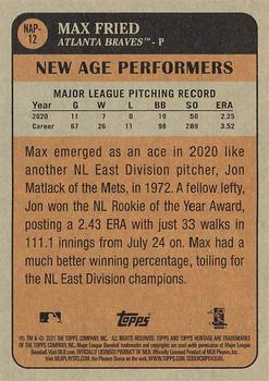 2021 Topps Heritage - New Age Performers #NAP-12 Max Fried Back