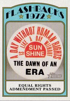 2021 Topps Heritage - News Flashbacks #NF-ERA Equal Rights Amendment Passed Front
