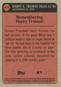2021 Topps Heritage - News Flashbacks #NF-HT Harry Truman Back