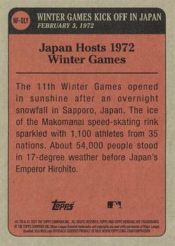 2021 Topps Heritage - News Flashbacks #NF-OLY 1972 Winter Games Kick Off in Japan Back