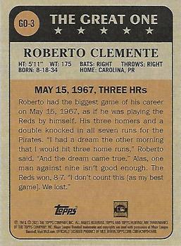 2021 Topps Heritage - The Great One #GO-3 Roberto Clemente Back