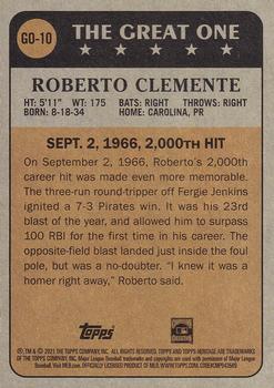 2021 Topps Heritage - The Great One #GO-10 Roberto Clemente Back