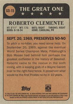 2021 Topps Heritage - The Great One #GO-15 Roberto Clemente Back