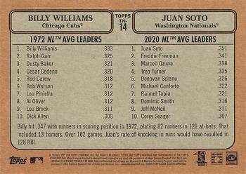 2021 Topps Heritage - Then and Now #TN-14 Billy Williams / Juan Soto Back