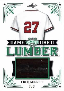 2021 Leaf Lumber - Game Used Lumber Emerald #GUL-36 Fred McGriff Front